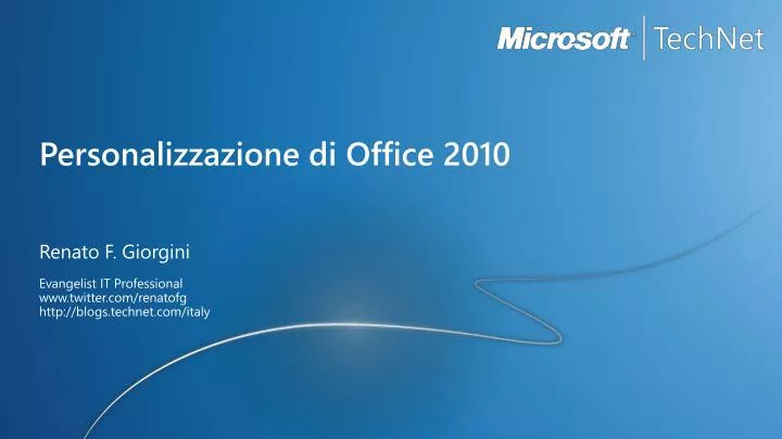 personalizzazione di office 2010