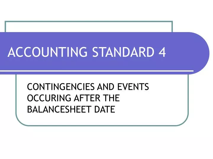 accounting standard 4