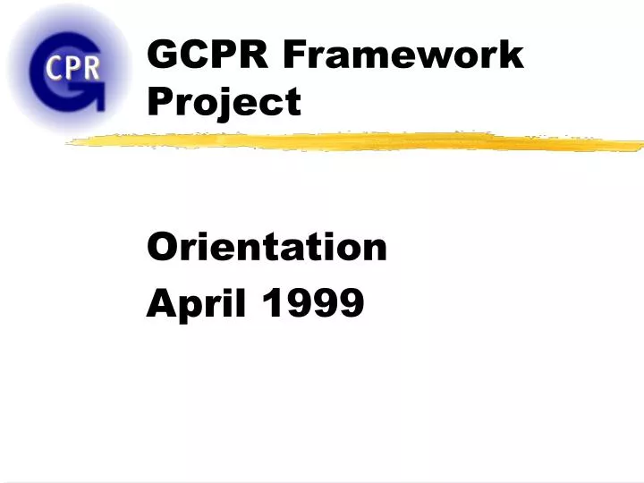 gcpr framework project