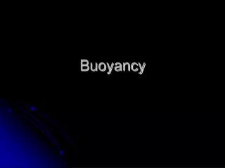 Buoyancy