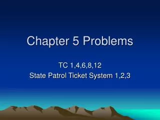 Chapter 5 Problems