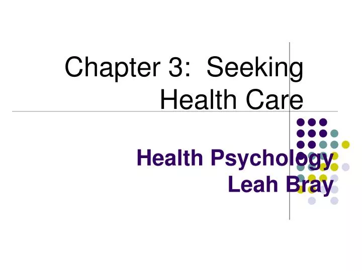 health psychology leah bray