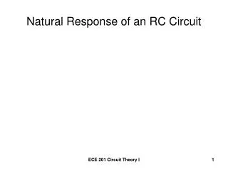 Natural Response of an RC Circuit