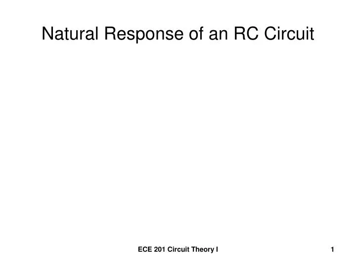 natural response of an rc circuit