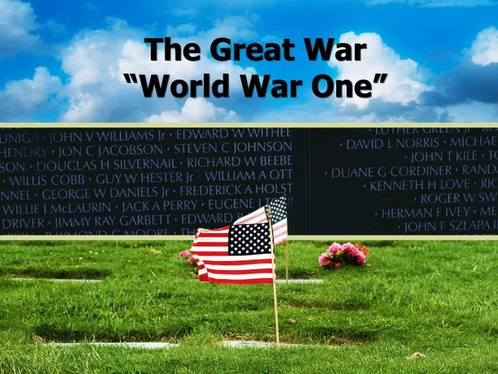 the great war world war one