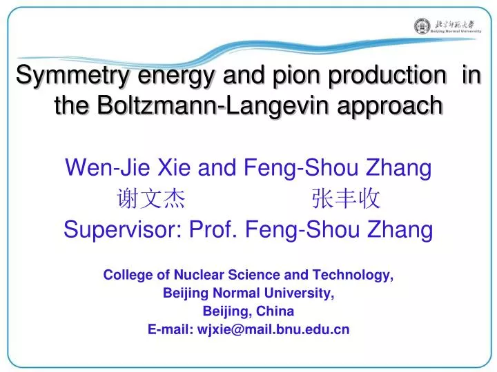 symmetry energy and pion production in the boltzmann langevin approach