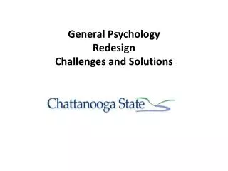 General Psychology Redesign Challenges and Solutions