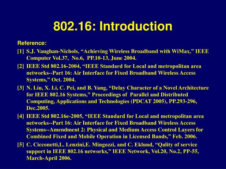 802 16 introduction