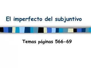el imperfecto del subjuntivo