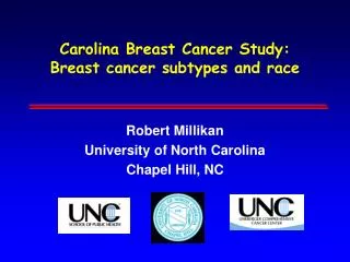 Carolina Breast Cancer Study: Breast cancer subtypes and race