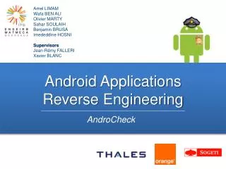 Android Applications Reverse Engineering