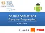 Android Applications Reverse Engineering - slide 1
