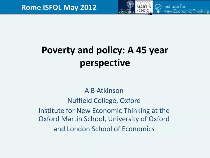 poverty and policy a 45 year perspective