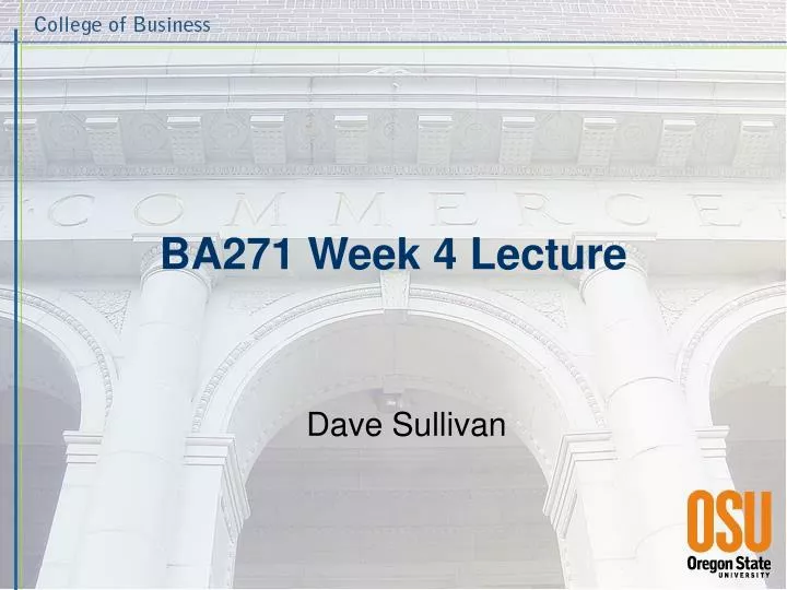 ba271 week 4 lecture