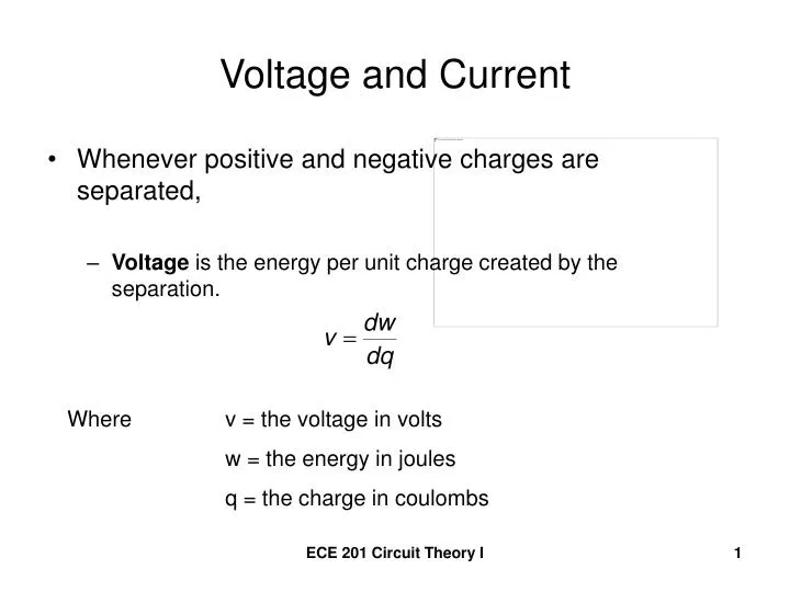 voltage and current