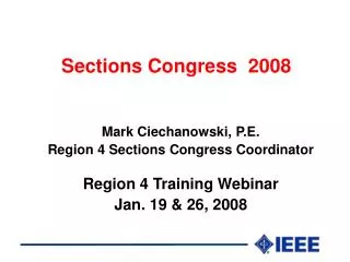 Sections Congress 2008
