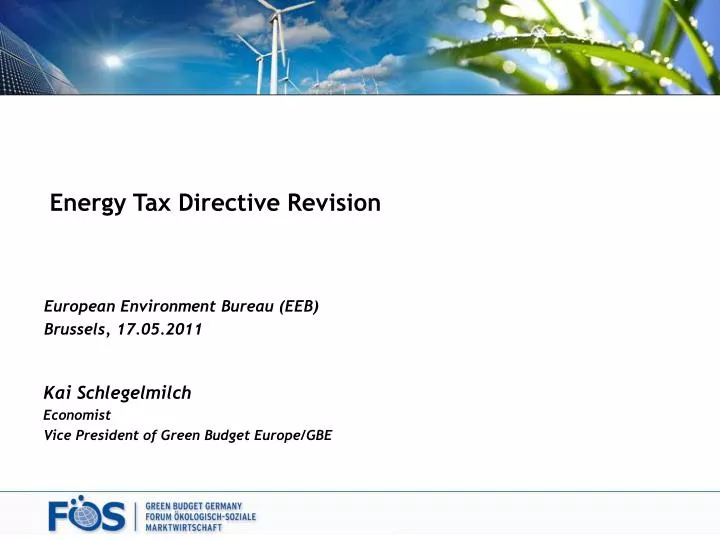 energy tax directive revision