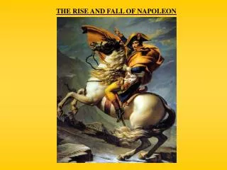 THE RISE AND FALL OF NAPOLEON