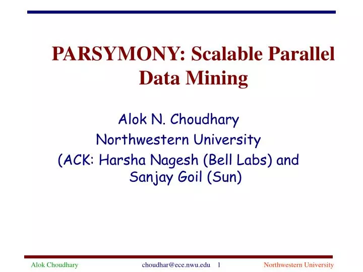 parsymony scalable parallel data mining