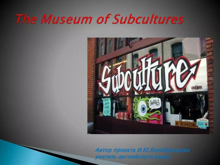 the museum of subcultures