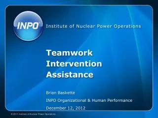 Teamwork Intervention Assistance