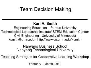 Team Decision Making