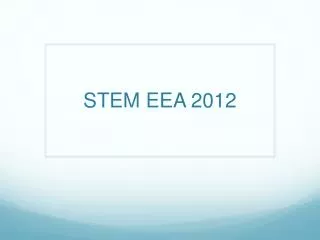 STEM EEA 2012