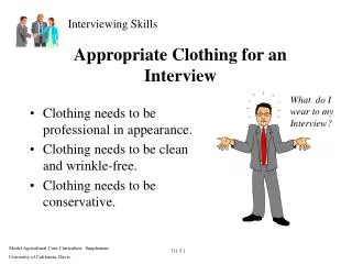 Appropriate Clothing for an Interview