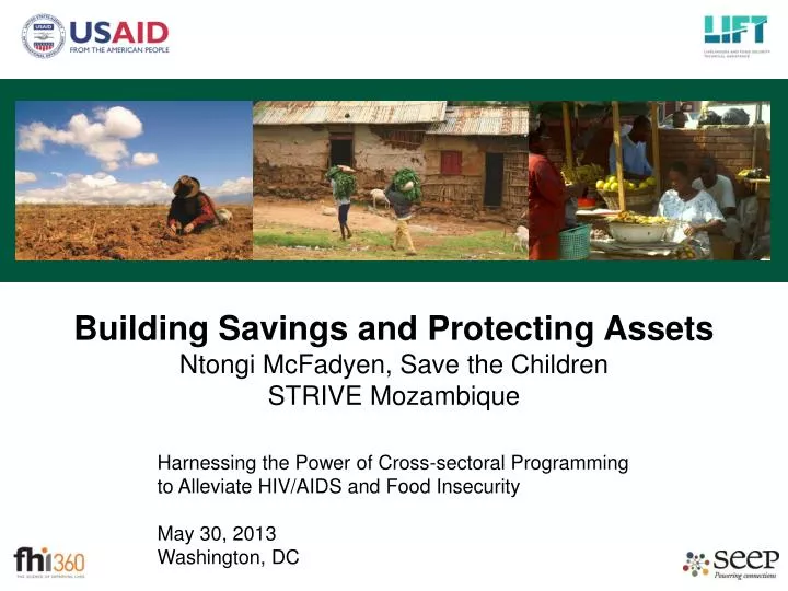 building savings and protecting assets ntongi mcfadyen save the children strive mozambique