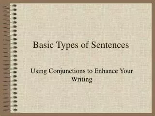 Basic Types of Sentences