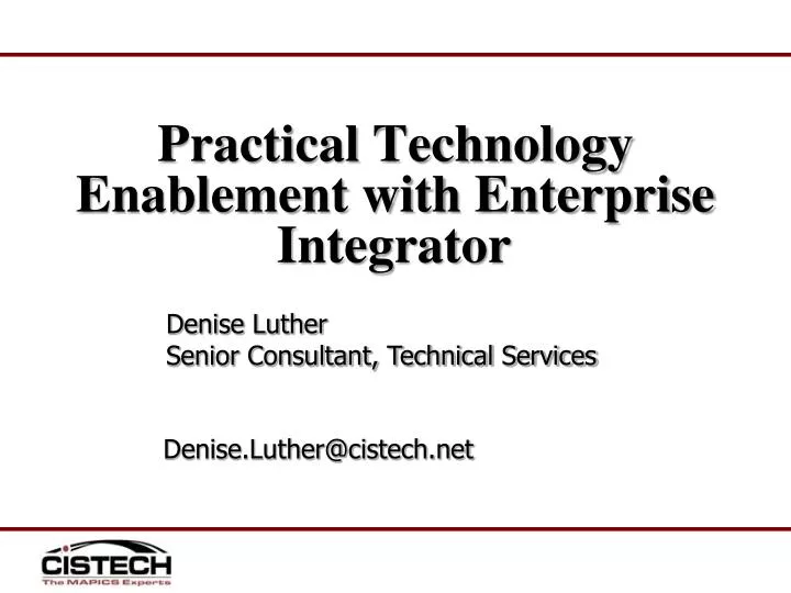 practical technology enablement with enterprise integrator