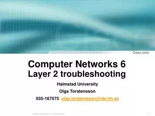 Computer Networks 6 Layer 2 troubleshooting