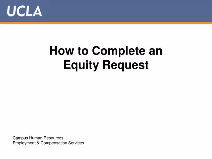 how to complete an equity request