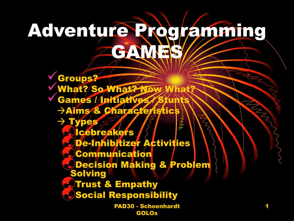 Programming Adventure Game PPT - Adventure Programming GAMES PowerPoint Presentation, free ...