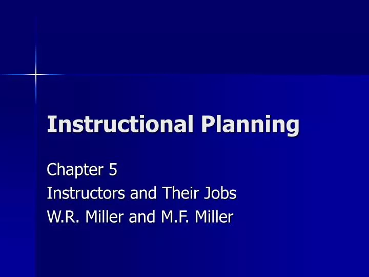 instructional planning