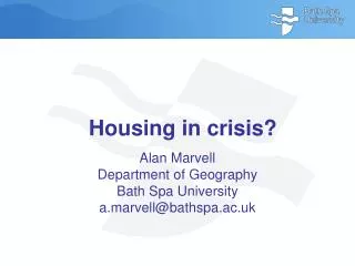 Housing in crisis?