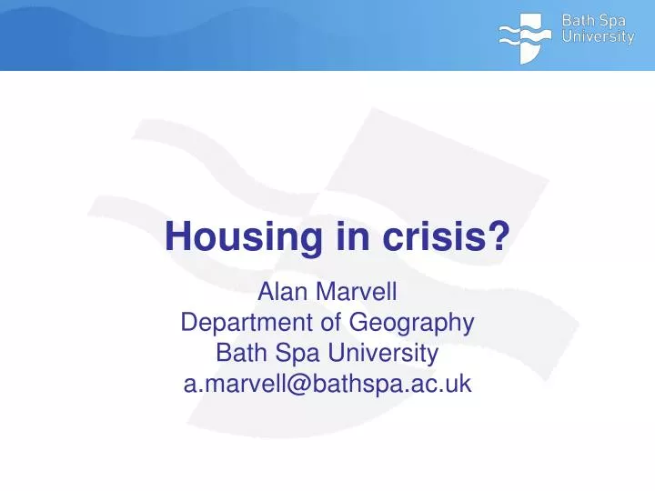 housing in crisis