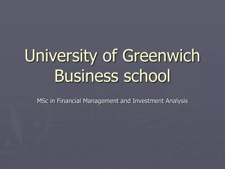 university of greenwich business school
