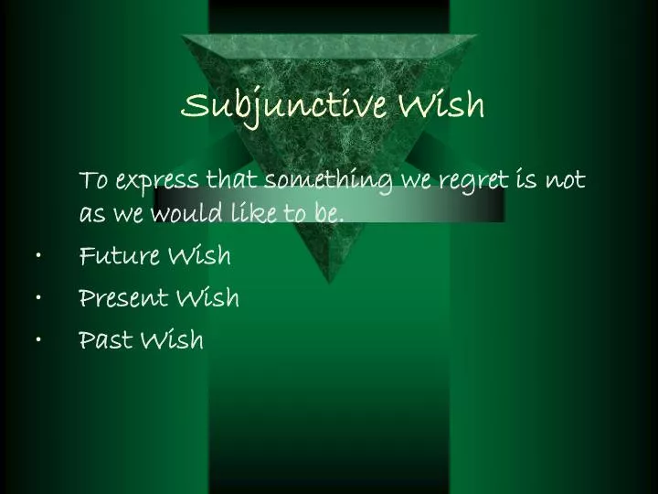 subjunctive wish