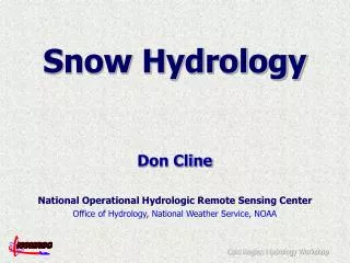 Snow Hydrology