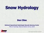 Snow Hydrology - slide 1