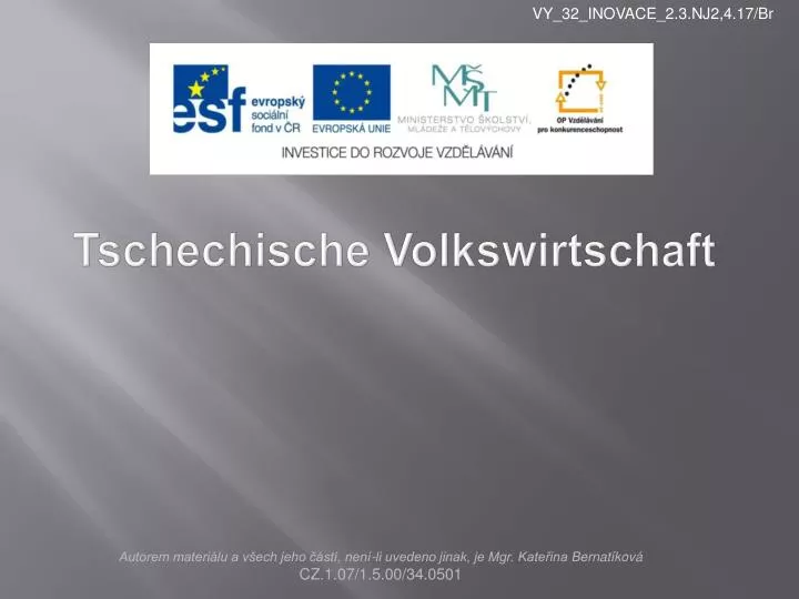 tschechische volkswirtschaft