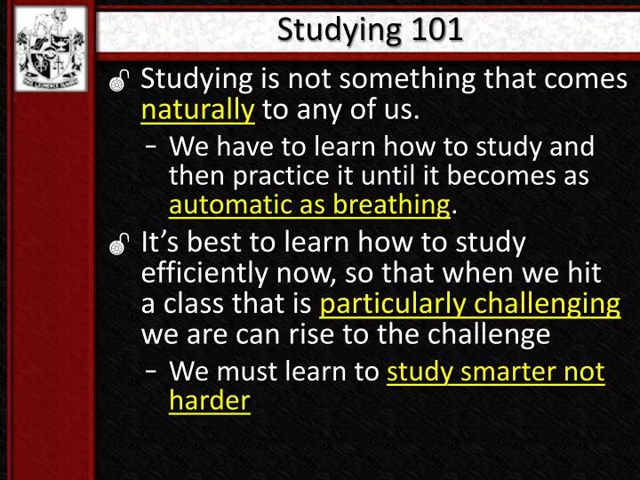 studying 101