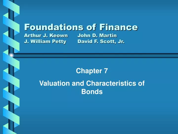 foundations of finance arthur j keown john d martin j william petty david f scott jr