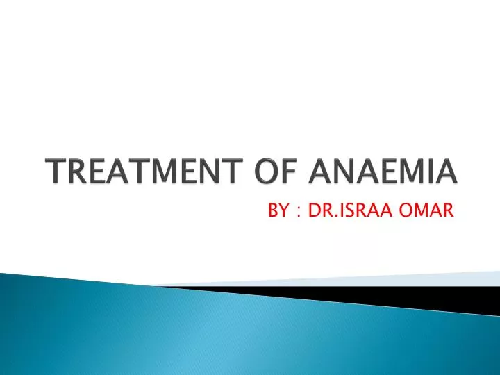 treatment of anaemia