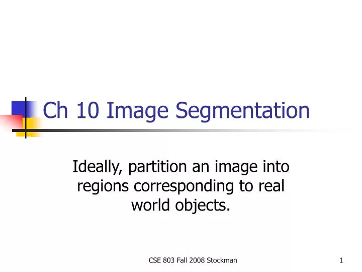 ch 10 image segmentation