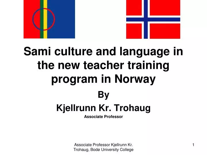 sami culture and language in the new teacher training program in norway