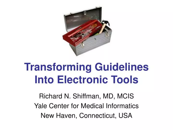 transforming guidelines into electronic tools