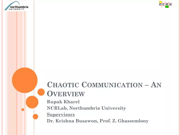 chaotic communication an overview