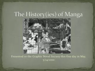 The History(ies) of Manga